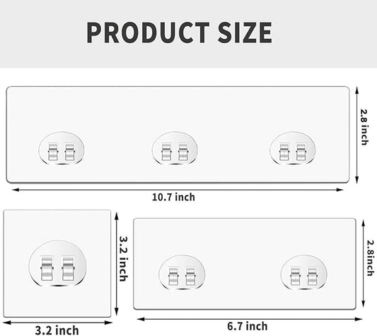 8pcs Shower Caddy Adhesive Replacement,Shower Shelves Adhesive Strip Pad Shower Organizer Sticker Replacement Bathroom Heavy Duty Strong Sticky Wall No Drilling Strong Transparent Adhesive