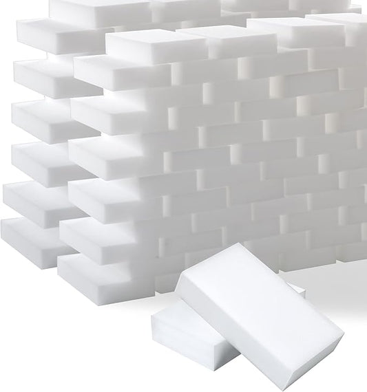 100 Pack Magic Cleaning Sponges Eraser, Multi-Functional Melamine Sponge Foam Cleaning Pads for Household Kitchen Bathroom Furniture Bathtub Sink Cleaning Kitchen Dish Sponge, 10x6x2cm