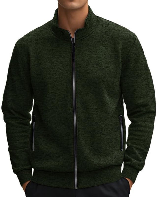 Men's Zipper Cardigan - Warm Casual Sweatshirt Autumn Winter Wear for Vacations Everyday Life