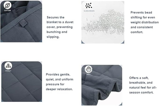 Weighted Blanket 25lbs 78"x85" King Size for Adults & Couples, Heavy Blanket with Premium Glass Beads, Soft Microfiber Material & Breathable for All-Season Comfort (78" x 85" 25 lbs)