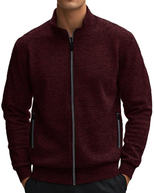 Men's Zipper Cardigan - Warm Casual Sweatshirt Autumn Winter Wear for Vacations Everyday Life