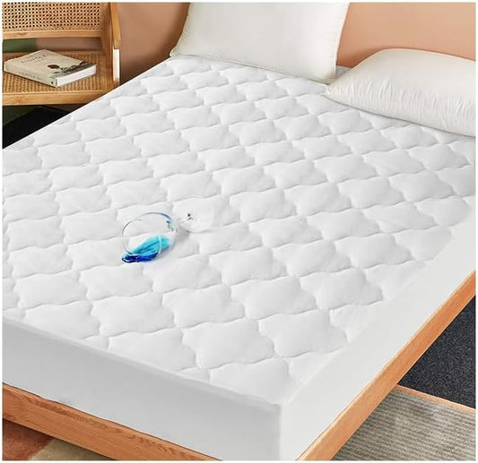Twin XL Mattress Pad for College Dorm Room Essentials, Waterproof Hospital Bed Protector Washable, Quilted Mattress Cover, Deep Pocket Mattress Protector Up to 14 Inches, 39"x80"