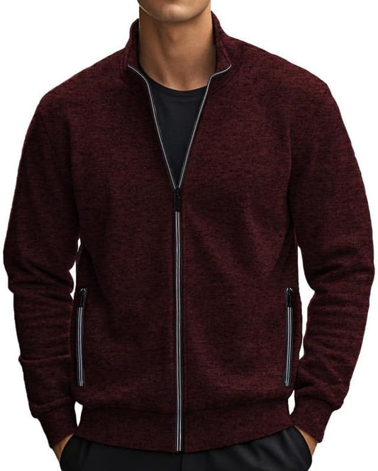 Men's Zipper Cardigan - Warm Casual Sweatshirt Autumn Winter Wear for Vacations Everyday Life