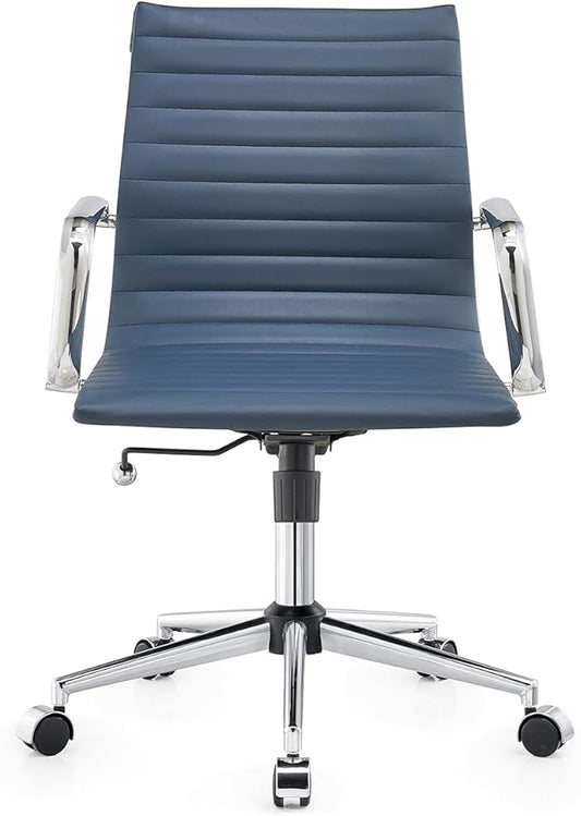 Chair, Desk Computer Chair ,with Armrests ,Ergonomic Office Chair for Home and Office, 17.32 x 22.83 x 35.43 inches, Multiple Colors (Navy)