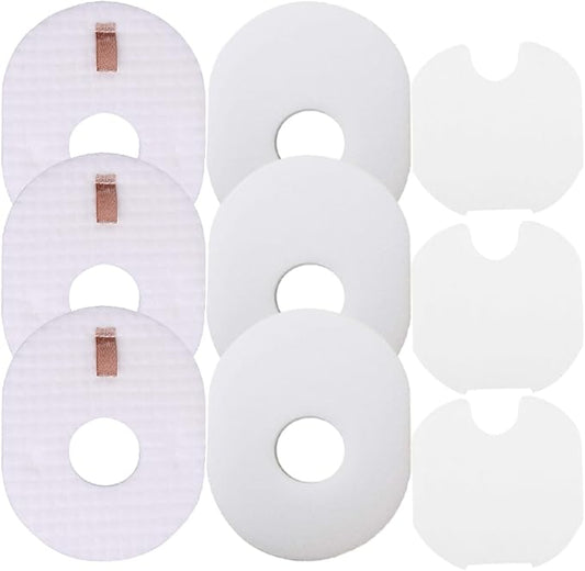 Dttery 3 Post + 3 Foam & Felt Filters Kit Replacement for Shark Rocket Ultra-Light Vacuum HV292, HV300, HV300W, HV301, HV302, HV303, HV305, HV308, HV310, UV450 Part XFFV300