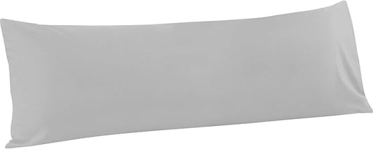 FLXXIE Body Pillow Cover - Super Soft Microfiber 20x54 Body Pillow Case - Envelope Closure, Wrinkle, Stain Resistant Light Grey Body Pillowcase, 20x54, Light Grey