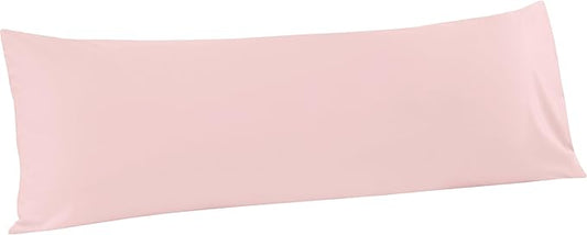 FLXXIE Body Pillow Cover - Super Soft Microfiber 20x54 Body Pillow Case - Envelope Closure, Wrinkle, Stain Resistant Blush Pink Body Pillowcase, 20x54, Blush Pink