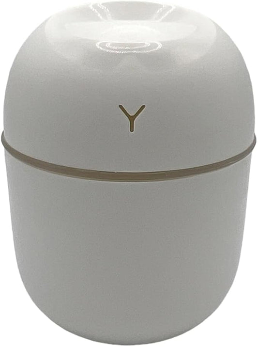 Wild Essentials 220ml Cool Mist Essential Oil Diffuser/Humidifier, Aromatherapy, Nightlight, Portable, USB Power, Auto Off, Room, Office, Car (White)