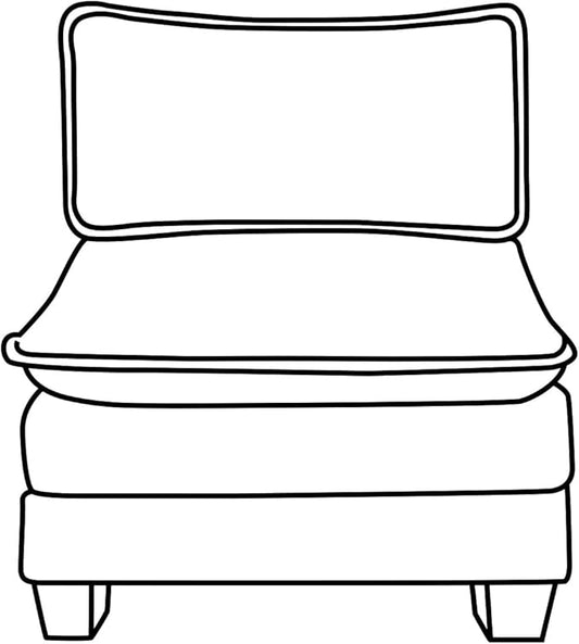 VINGLI Cloud Navy Blue Middle Single Chair