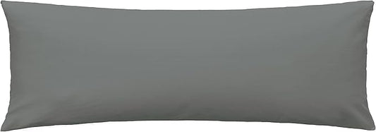 iMaylex Soft 100% Egyptian Cotton Zipper Pillow Case, Cozy and Lightweight Pillowcase, Easy Care, Light Grey, Body, 20'' x 48''