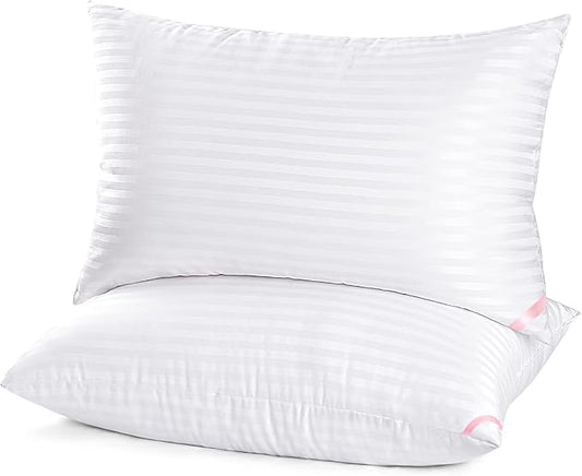 EIUE Hotel Collection Bed Pillows for Sleeping 2 Pack Standard Size,Pillows for Side and Back Sleepers,Super Soft Down Alternative Microfiber Filled Pillows,20 x 26 Inches