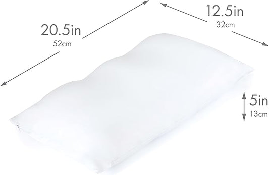Cover Only for Premium Microbead Bed Pillow, Small Extra Smooth - Ultra Comfortable Sleep with Silk Like Anti Aging Cover 85% Spandex/ 15% Nylon Breathable, Cooling White