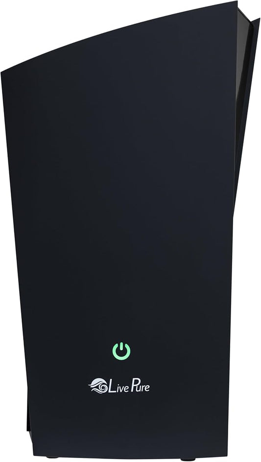 LP485HUM LivePure Ultrasonic Humidifier (8.5 x 6.5 x 14.5 in) - Long Lasting Mist Performance, Quiet Operation, Compact Humidifier for Home, Bedroom, Nursery, Office, and Dorms – Black