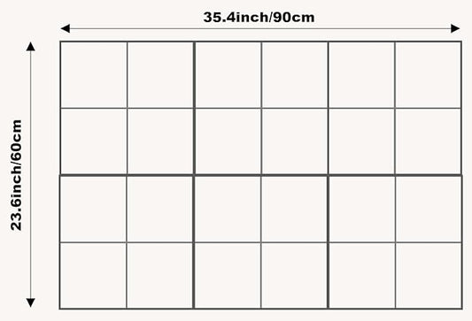 Cork Board 24 x36 Alternative - 6 Pack Felt Wall Tiles with Safe Removable Adhesive Tabs, Cork Boards for Walls Cork Board for Home Office Pin Board Tack Board - Black