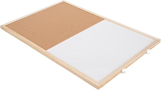 BAFOVY Cork Board Magnetic Dry Erase Office Bulletin Board 40x60cm Self Healing Wall Mounted with Solid Wood Frame for Homes Classrooms Dorms