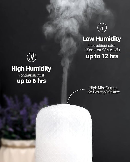 Essential Oil Diffuser – 2.4MHz Ultrasonic Aromatherapy Diffuser, Health Night Light, Timer & Auto Shut-Off, BPA-Free, 120ml Glass Oil Diffuser for Home, Office, Spa, Yoga