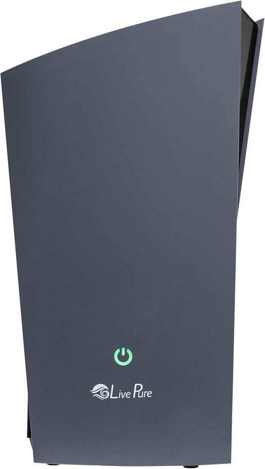 LP485HUM LivePure Ultrasonic Humidifier (8.5 x 6.5 x 14.5 in) - Long Lasting Mist Performance, Quiet Operation, Compact Humidifier for Home, Bedroom, Nursery, Office, and Dorms – Graphite