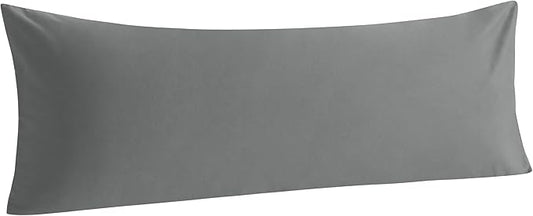 NTBAY Cotton Body Pillowcase - Envelope Closure 20x54 Pillowcase, Breathable and Soft Bed Pillow Case, Grey