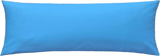 iMaylex Soft 100% Egyptian Cotton Zipper Pillow Case, Cozy and Lightweight Pillowcase, Easy Care, Blue, Body, 20" x 54"