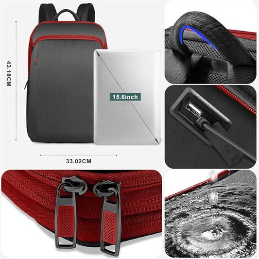 ZINMARK Slim Expandable 15 15.6 16 Inch Laptop Backpack Anti Theft Travel Business Durable Computer Bag, Multipurpose Large Capacity Daypack for Men And Women,BRD01