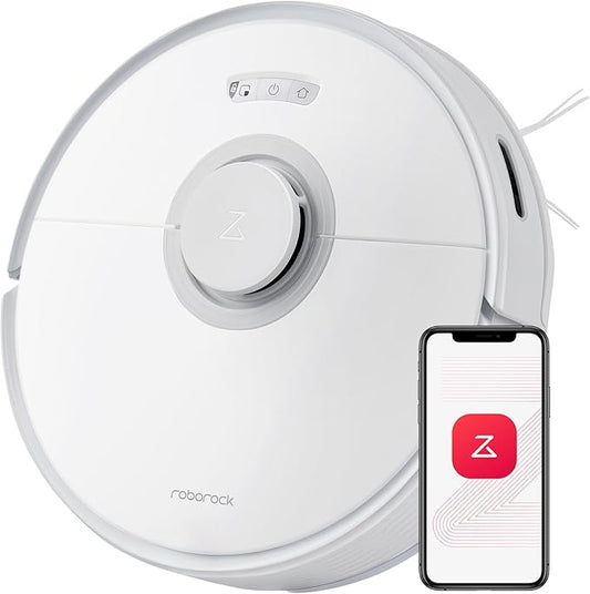 roborock Q7 Max Robot Vacuum and Mop Combo, 30-Level Water Flow Control, 4200Pa Suction, PreciSense LiDAR Navigation, No-Go Zone, No-Mop Zone, App & Voice Control, Ideal for Pet Hair