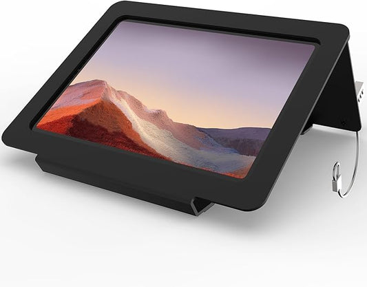 Tablet Desk Stand, All Metal 30° Ergonomic with Security Cable Lock for Office, POS Counter, Reception - Compatible with iPad 10th (10.9"), Pro 11", Air 4/5 (10.9"), Air 11",iPad 11"(A16)