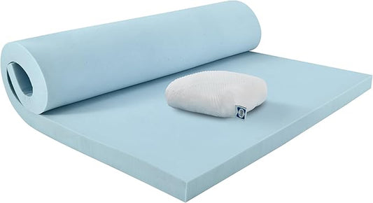 Sealy Dreamlife 3” Gel Memory Foam Twin Mattress Topper with Cooling Cover, SealyComfort Gel Foam, SealyCool Stretch Knit Cover with Corner Straps