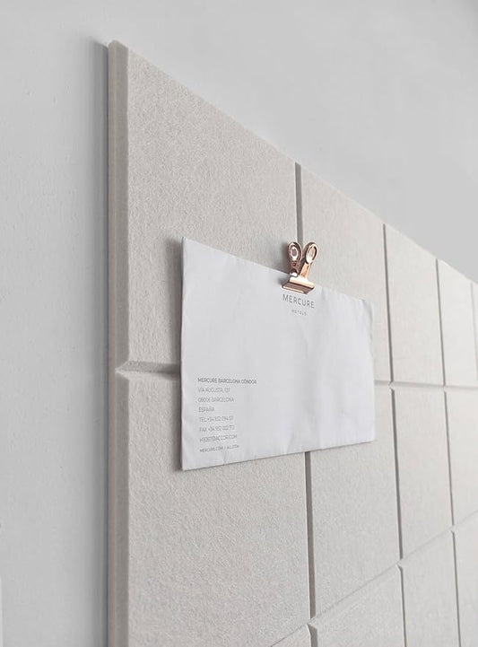 Cork Board 24 x36 Alternative - 6 Pack Felt Wall Tiles with Safe Removable Adhesive Tabs, Cork Boards for Walls Cork Board for Home Office Pin Board Tack Board - Warm White