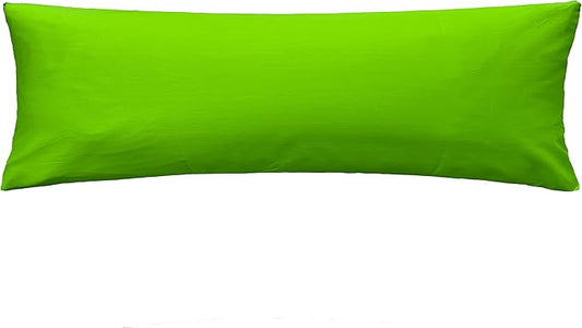 iMaylex Soft 100% Egyptian Cotton Zipper Pillow Case, Cozy and Lightweight Pillowcase, Easy Care, Green, Body, 20" x 54"