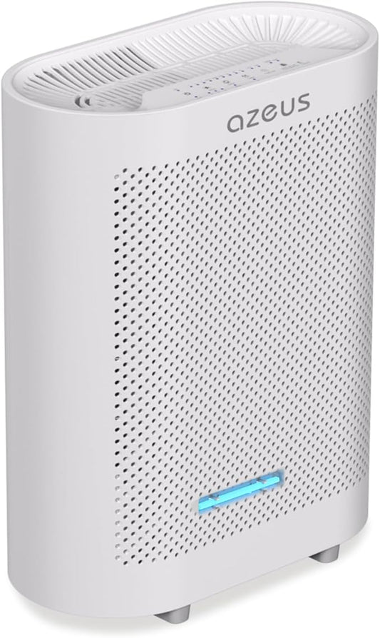 AZEUS True HEPA Air Purifier GL-FS32 | 4-Stage Filtration System, Ultra-Quiet Operation, and Air Quality Sensor | Ideal for Large Rooms, Bedrooms, and Offices (White)