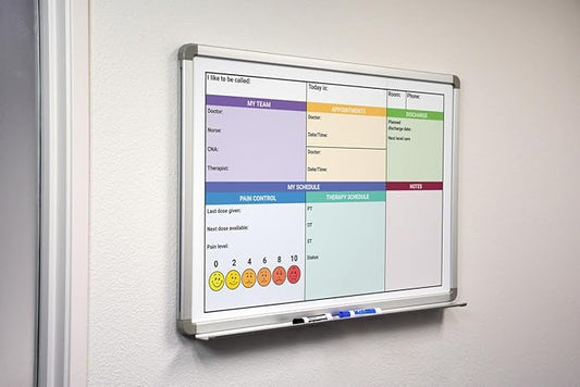 Pain Control with Color Hospital Whiteboard 48" x 36"