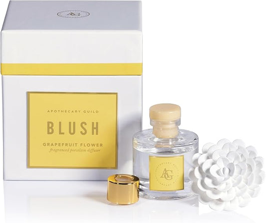 Zodax Blush Porcelain Oil Diffuser, 1.69 oz- Grapefruit