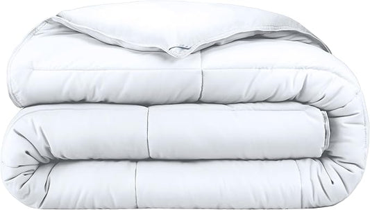 Bare Home Duvet Insert Comforter - Oversized Queen - Goose Down Alternative - Ultra-Soft - Premium 1800 Series - All Season Warmth - Bedding Comforter (Oversized Queen, White)