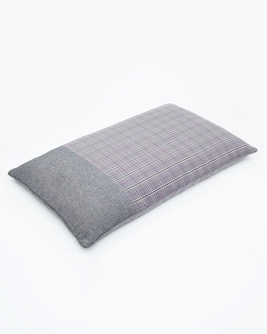 Buckwheat Neck Pillow Adjustable Firmness, Buckwheat Pillow for Sleeping with Breathable Pillowcase, Firm Cervical Support Pillow for Back and Side Sleepers, Grey 19"x11"