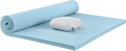Sealy Dreamlife 2” Gel Memory Foam Queen Mattress Topper with Cooling Cover, SealyComfort Gel Foam, SealyCool Stretch Knit Cover with Corner Straps