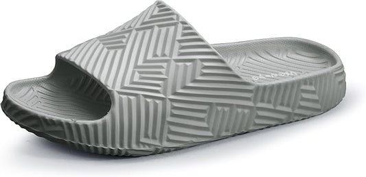 Weweya Slides for Women and Men - Bathroom Shower Shoes - Non Slip House Slippers - Lightweight Beach Sandals