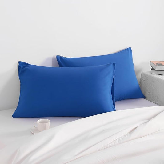 NTBAY King Pillow Cases Set of 2, 2 Pack Brushed Microfiber 20x36 Pillow Cases, Soft, Wrinkle, Fade, Stain Resistant Royal Blue Pillow Cases with Envelope Closure, 20x36 Inches, Royal Blue
