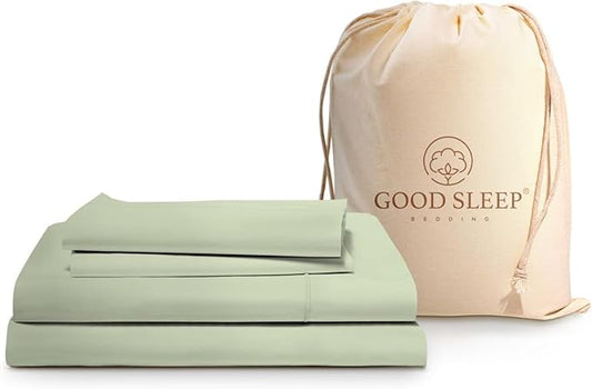 4 Pc Sage California King Sheet Sets, Egyptian Cotton Cal King Sheet Set for California King Bed Set,16 Inch Deep Pocket Cal King Bed Sheets - 1 Fitted Sheet,1 Flat Sheet & 2 Pillow Case GoodSleepBedding