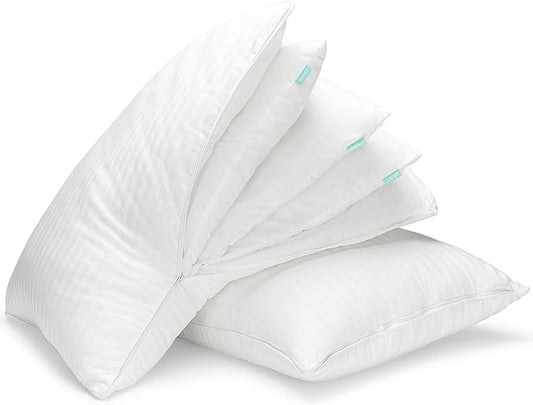 EverSnug Adjustable Layer Luxury Set of 2 Pillows for Side, Front & Back Sleepers, Cooling Hotel Pillows with 3 Layers, Down Alternative Pillow for Sleeping, Neck & Back Support (Queen)