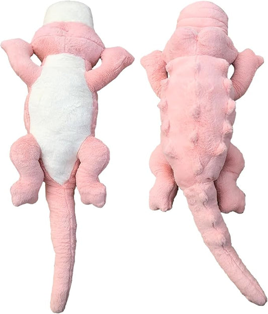 Hofun4U Alligator Plush Pillow, 61 inch Alligator Stuffed Animal, Home Decoration Christmas Valentine’s Birthday Gift for Boys Girls Adults Kids (Pink)