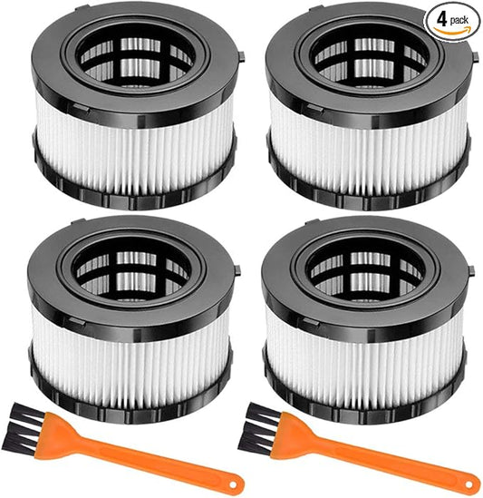 4 Pack HEPA Filter Replacement Compatible with DEWALT Wet Dry Vacuum DC5151H DC515 DCV517 DCV517B-with 2 Cleaning Brushes by Beilan