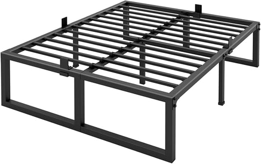 Full Size Bed Frame, 18 Inch Heavy Duty Support 3500 lbs Metal Platform, No Box Spring Needed/Noise Free/Non-Slip/Steel Slat Support/Easy Assembly