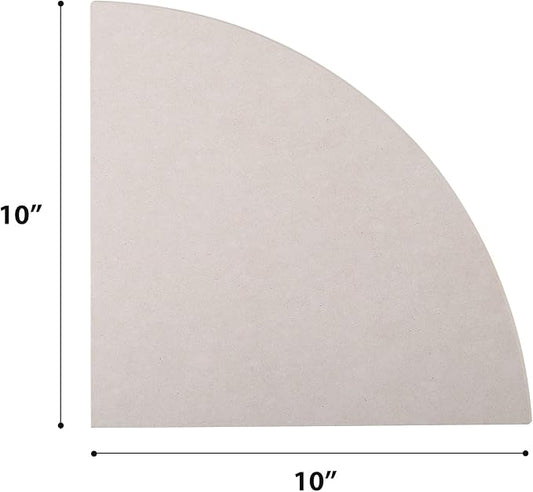 Koville Italian Marble Corner Shower Shelf for Bathroom, 10'' Marble Corner Shelves for Bath, Wall Mounted Stone Shower Caddy, No Drilling Adhesive Shower Shelf - Sahara Sand (2-Layer)