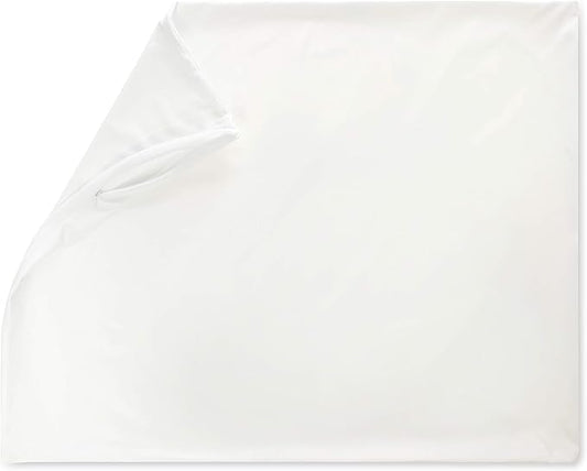 Cover Only for Premium Microbead Bed Pillow, X-Large Extra Smooth - Ultra Comfortable Sleep with Silk Like Anti Aging Cover 85% Spandex/ 15% Nylon Breathable, Cooling Pure White
