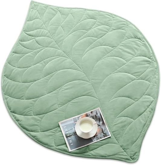 Kaisa Weighted Blanket for Adults (5 lbs,23"x29"), Soft Heavy Blanket Machine Washable, Small Size Weighted Blankets with Glass Beads for Couch and Bed, Sage Green