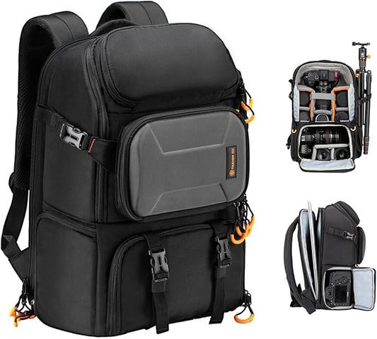 TARION 15L Camera Backpack Large Camera Bag with 15.6" Laptop Compartment & Side Access & Waterproof Raincover Outdoor Photography Hiking Travel Professional DSLR Backpack for Photographers(PBL)