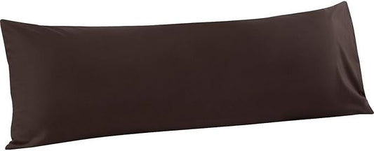 FLXXIE Body Pillow Cover - Super Soft Microfiber 20x54 Body Pillow Case - Envelope Closure, Wrinkle, Stain Resistant Dark Brown Body Pillow Cover, 20x54, Dark Brown