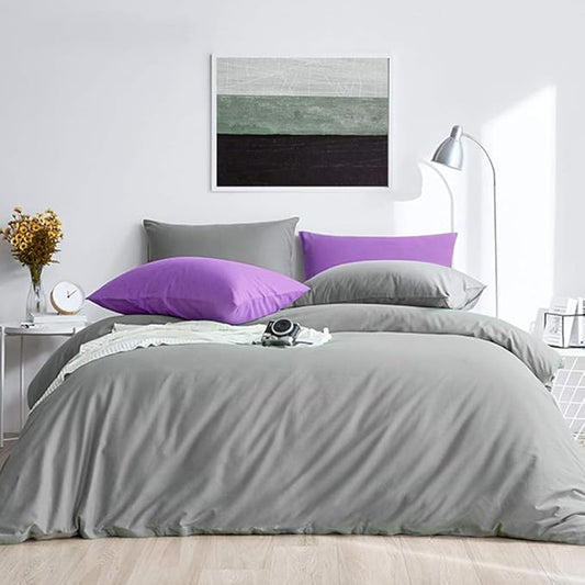 FLXXIE 6 Pack Microfiber Queen Pillowcases, Ultra Soft and Wrinkle, Fade Resistant Pillow Cases with Envelope Closure, 20x30 Inches, Dark Grey