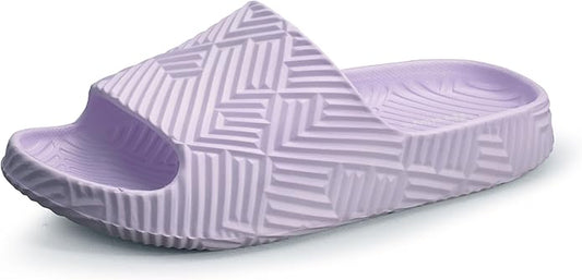 Weweya Slides for Women and Men - Bathroom Shower Shoes - Non Slip House Slippers - Lightweight Beach Sandals