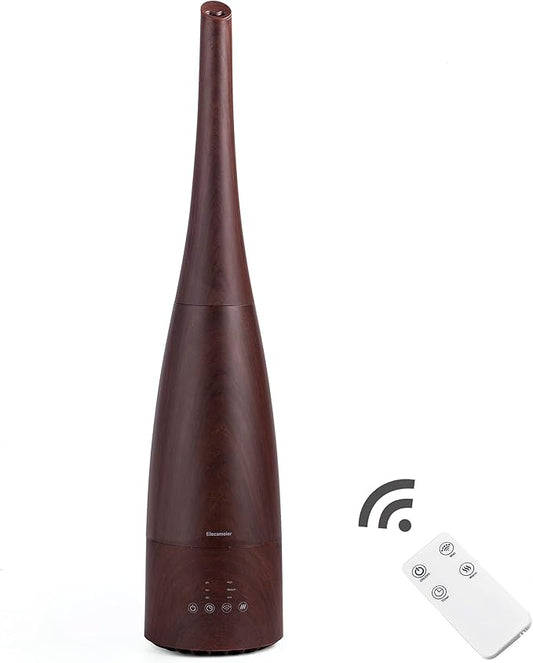 Cool Mist Humidifier,Elecameier Air humidifier for Home/Bedroom with Remote Control 2.3L Smart Air Humidifier for Desk/Office/Bedroom 25dB Whisper Quiet with Auto Shut off dark wood